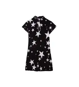 Rixo Lolita Star Mini Dress in Black Print Size UK 10 for rent on The Volte - image 3