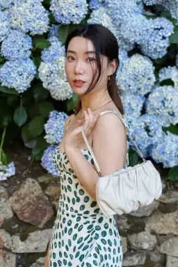 Reformation Kourtney Midi Dress Tapioca Print Size 10 for rent on The Volte - image 1