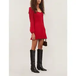 Reformation Elin Mini Dress Red Size 12 for rent on The Volte - image 1
