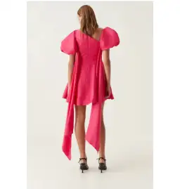 Aje Rista Mini Dress Bougainvillea Red Size UK 12 for rent on The Volte - image 3