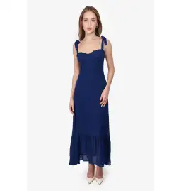 Reformation Nikita Dress Blue Size UK 12 for rent on The Volte - image 1