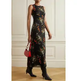 Reformation Ledger Floral Dress Black Floral Size UK 12 for rent on The Volte - image 1