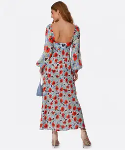 Rixo Gio Pansy Silk Midi Dress Floral Size M / UK 12 for rent on The Volte - image 3