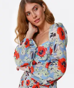 Rixo Gio Pansy Silk Midi Dress Floral Size M / UK 12 for rent on The Volte - image 2