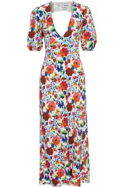 RIXO Steph Midi Dress Floral Size UK 10 for rent on The Volte - image 4