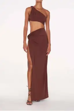 Rat & Boa Isamaya  Maxi Dress Brown Size UK 10 for rent on The Volte - image 1