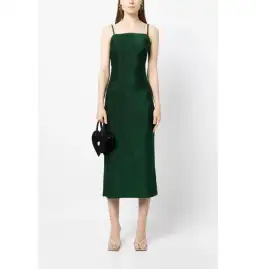 Reformation Breslin Dress Green Size UK 12 for rent on The Volte - image 1