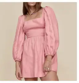 Reformation Brodie Dress Pink Size UK 12 for rent on The Volte - image 2