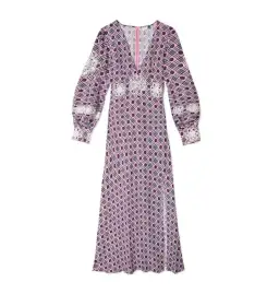 Rixo Dada Dress Pink Size UK 10  for rent on The Volte - image 4