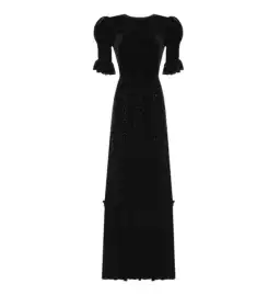 The Vampire’s Wife Night Flight Velvet Glitter Gown Black Size UK 14 for rent on The Volte - image 4