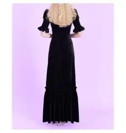 The Vampire’s Wife Night Flight Velvet Glitter Gown Black Size UK 14 for rent on The Volte - image 2