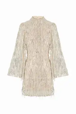 Queens of Archive The Mia Flare Sleeve Mini Dress Sequin Size S / UK 8 for rent on The Volte - image 10