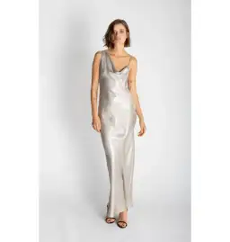 Rat & Boa Gaia Slip Dress Silver Snake Size UK 12 for rent on The Volte - image 1