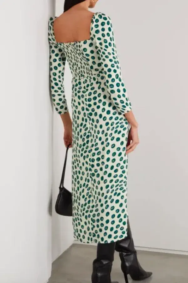 Reformation Hilda Spot Dress Size 10 for rent on The Volte - main image