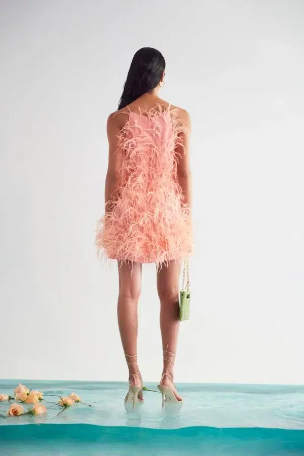 Cult Gaia Shannon Feather Dress Size 10 - Image 2