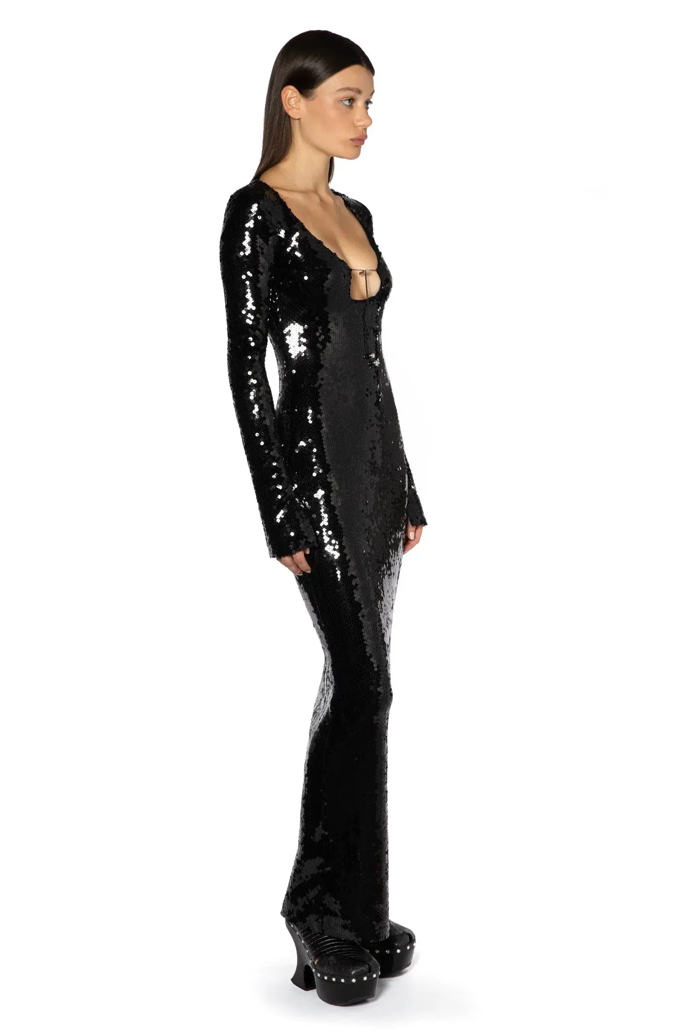 16ARLINGTON Solaria Sequin Midi Dress Sequins Size 12 - Image 2