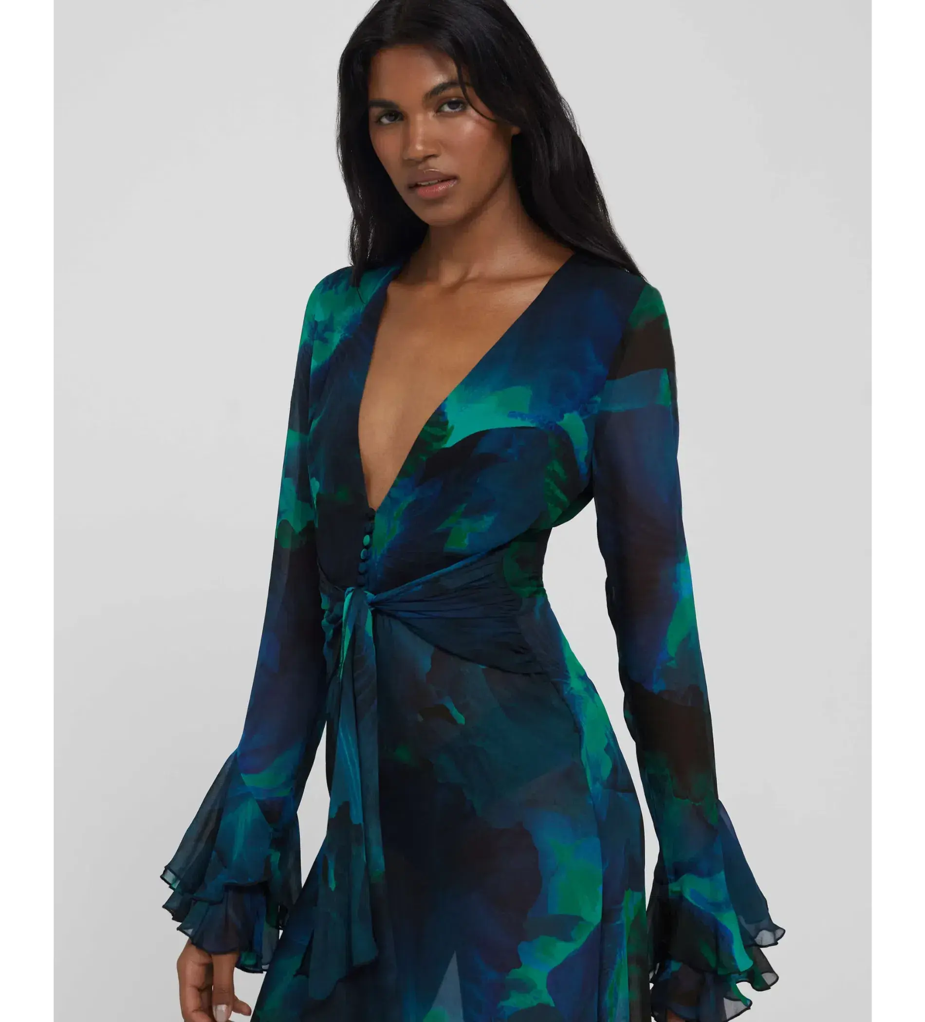 Rat & Boa Rent Fiorella Dress Blue Size UK 12 - Image 2