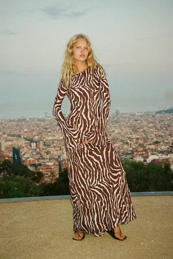 Realisation Par Gia Zebra Maxi Dress Size 12 - Image 3