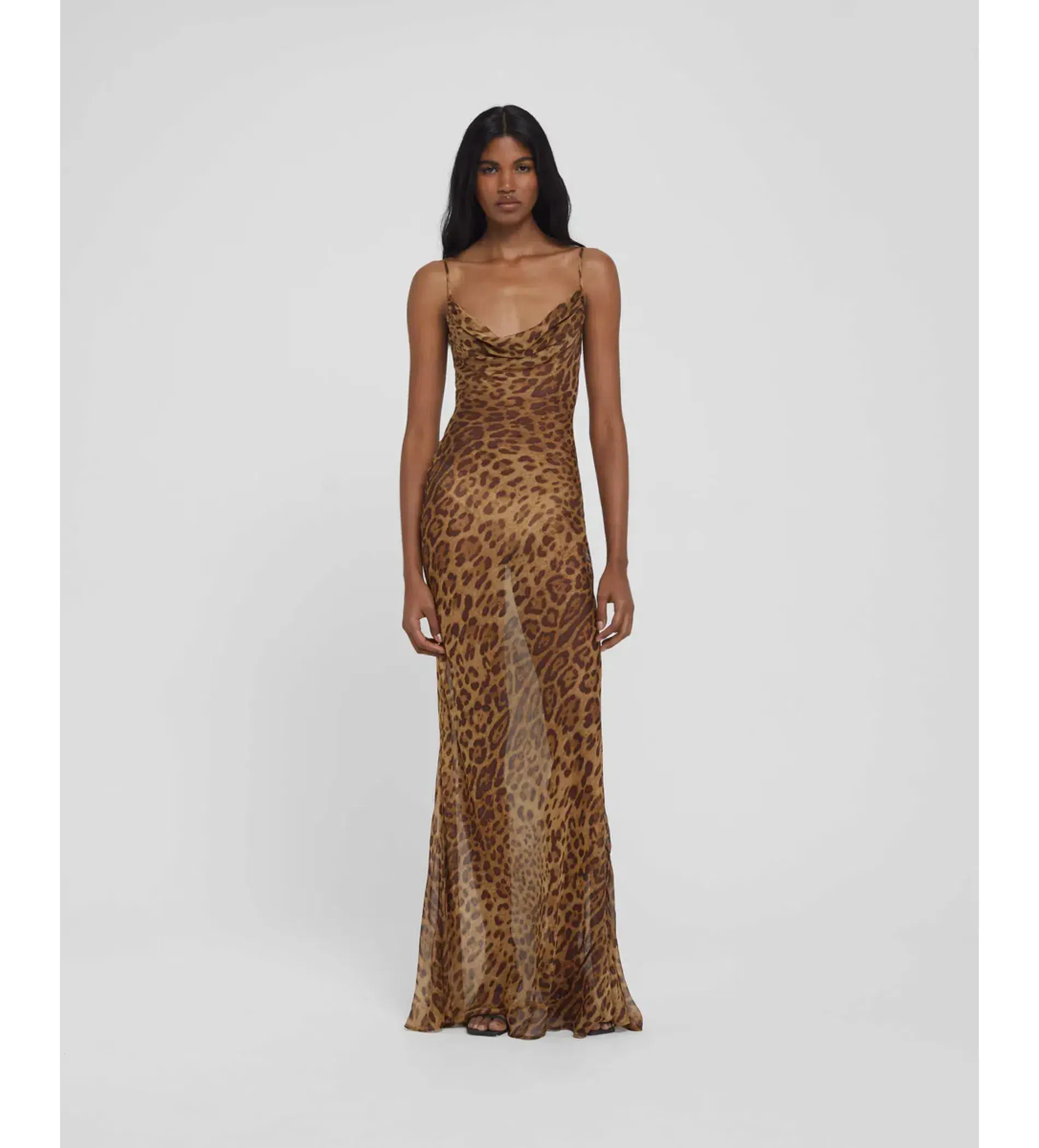 Rat & Boa Valentina Dress in Leopard Print Size UK 12 - Image 1