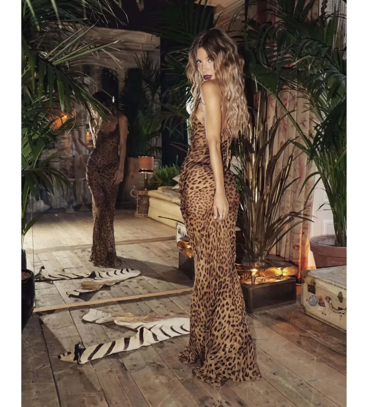 Rat & Boa Valentina Dress in Leopard Print Size UK 12 - Image 3