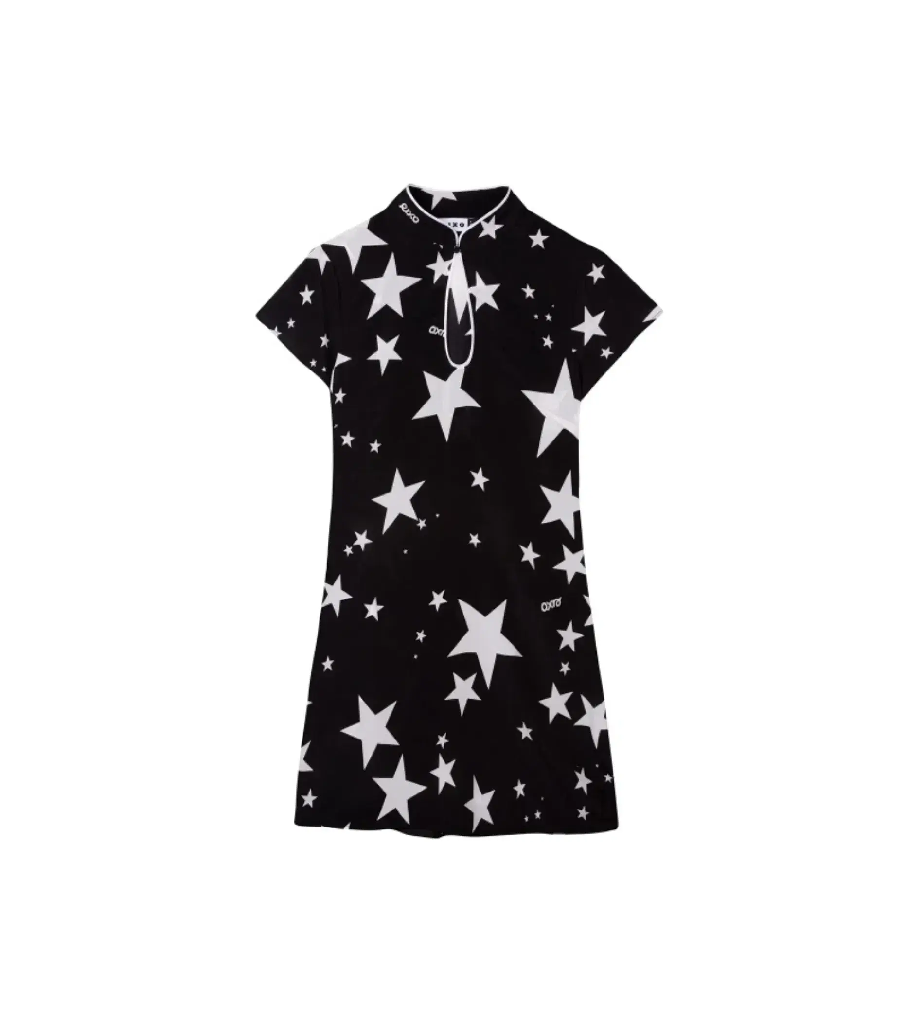 Rixo Lolita Star Mini Dress in Black Print Size UK 10 - Image 3