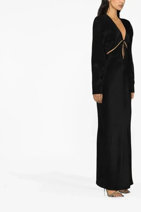 Christopher Esber Triquetra Silk Maxi Dress Black Size 10 - Image 6