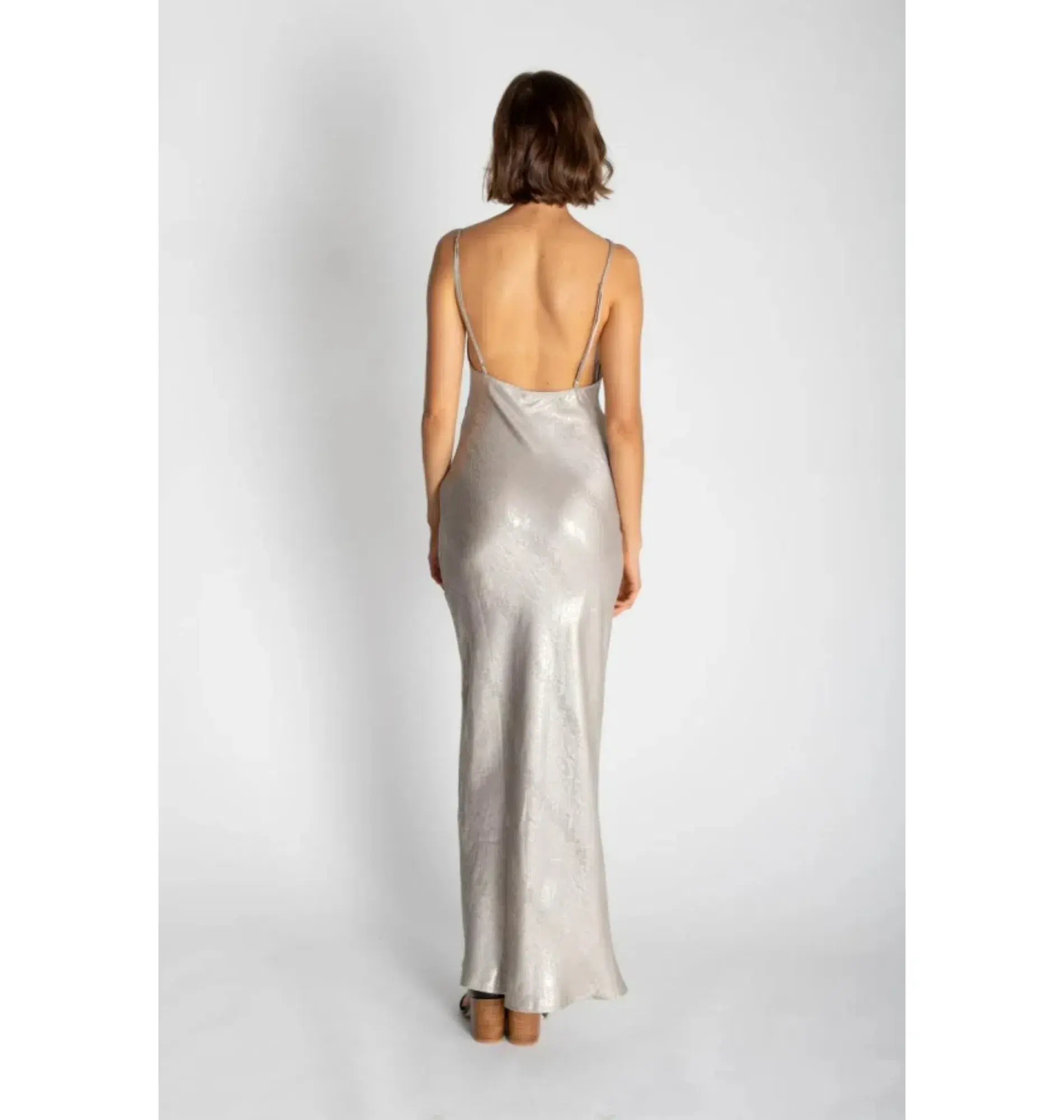 Rat & Boa Gaia Slip Dress Silver Snake Size UK 10 - Image 2