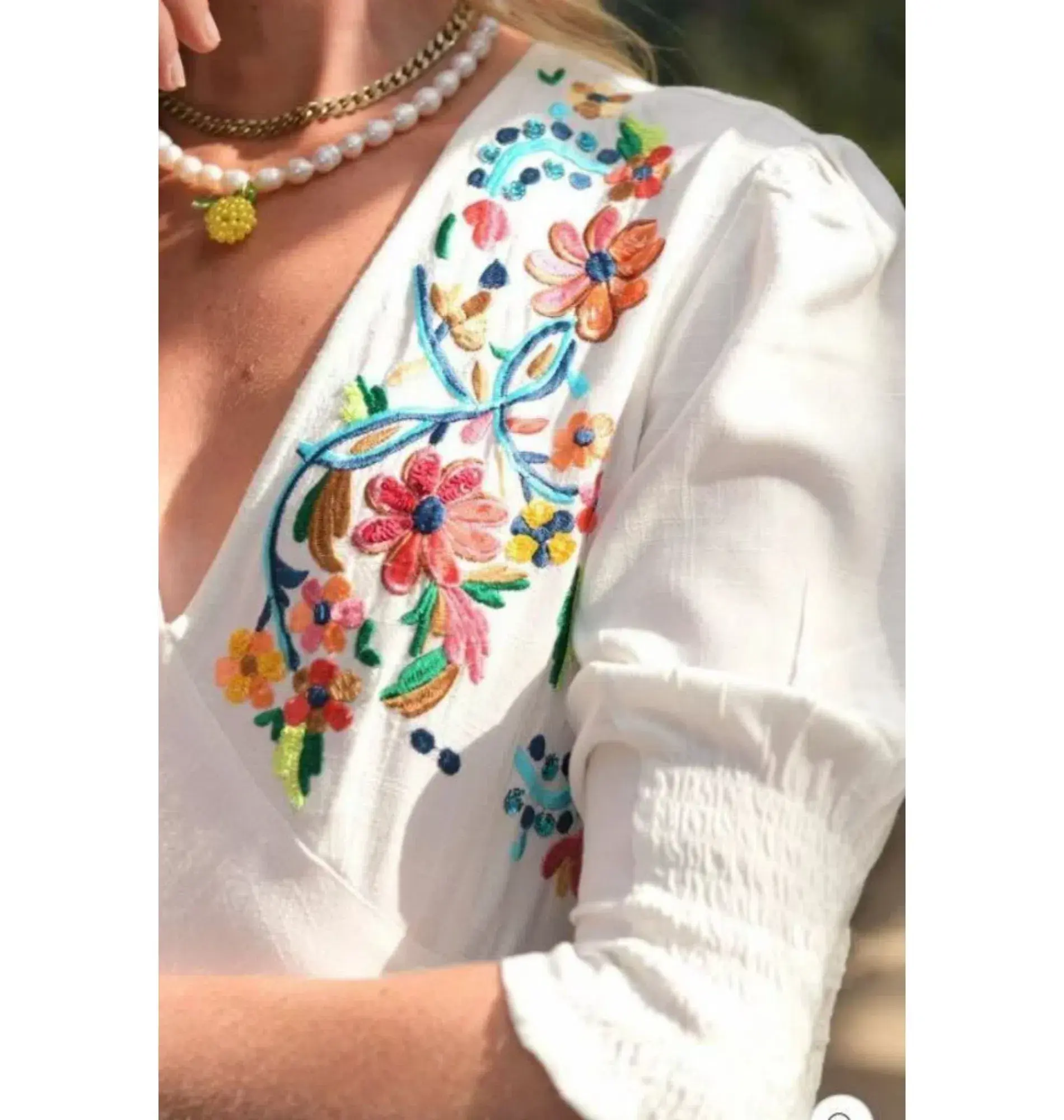 Rixo Carmen Embroidered Midi Dress Floral Size UK 12 - Image 3