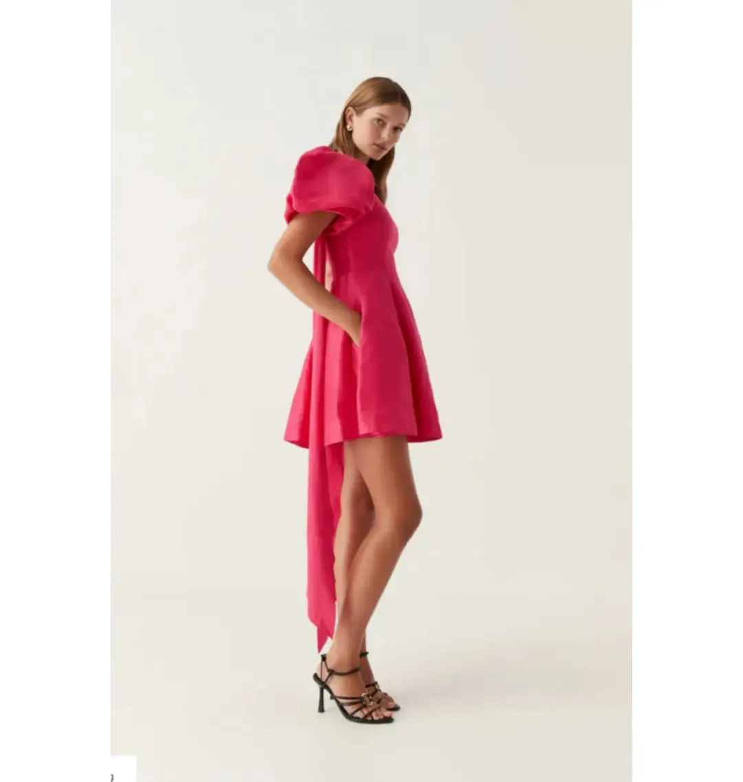 Aje Rista Mini Dress Bougainvillea Red Size UK 12 for rent on The Volte - main image
