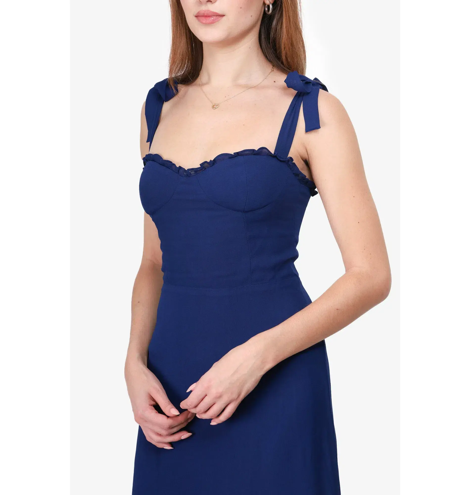 Reformation Nikita Dress Blue Size UK 12 - Image 2