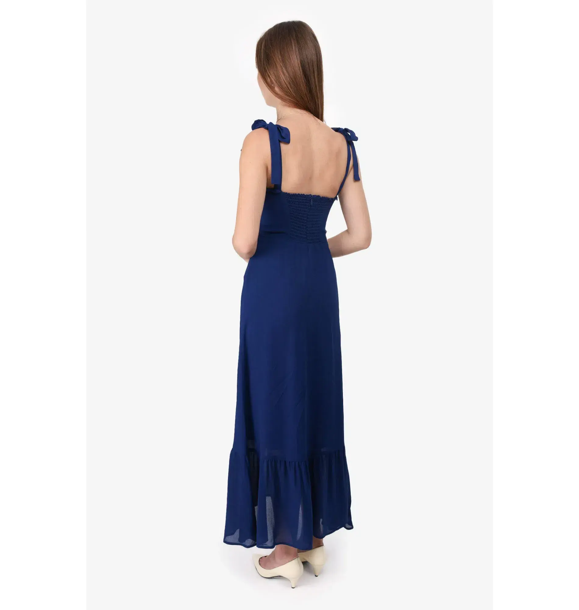 Reformation Nikita Dress Blue Size UK 12 - Image 3