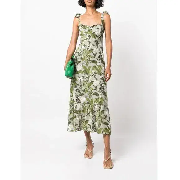 Reformation Nikita Tropical Maxi Dress Floral Size UK 10 - Image 1