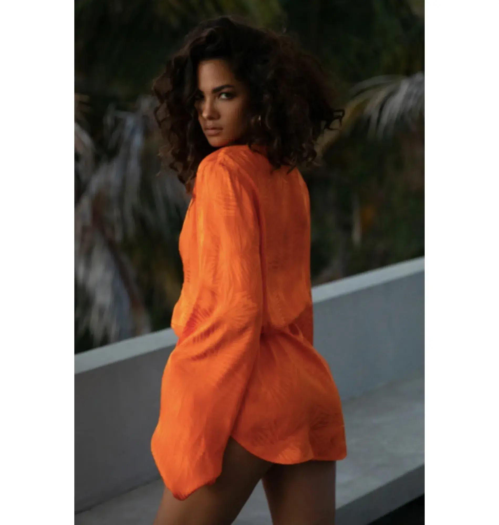 Rat & Boa Harlequin Dress Orange Size UK 8 - Image 4