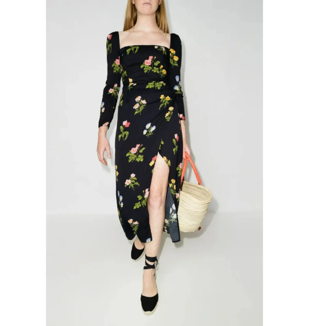 Reformation Hilda Dress Black Floral Size UK 8 - Image 1