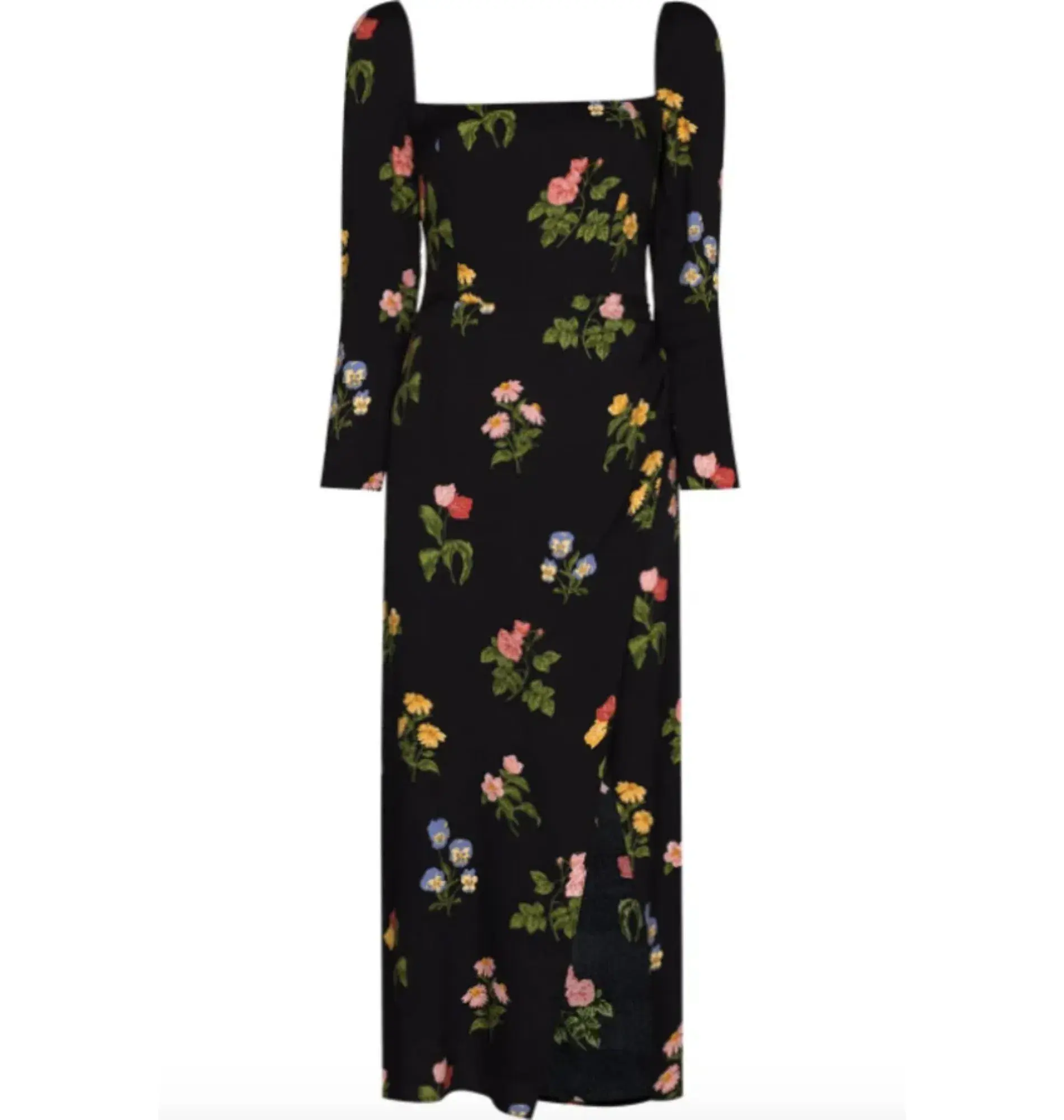 Reformation Hilda Dress Black Floral Size UK 12 		 - Image 3