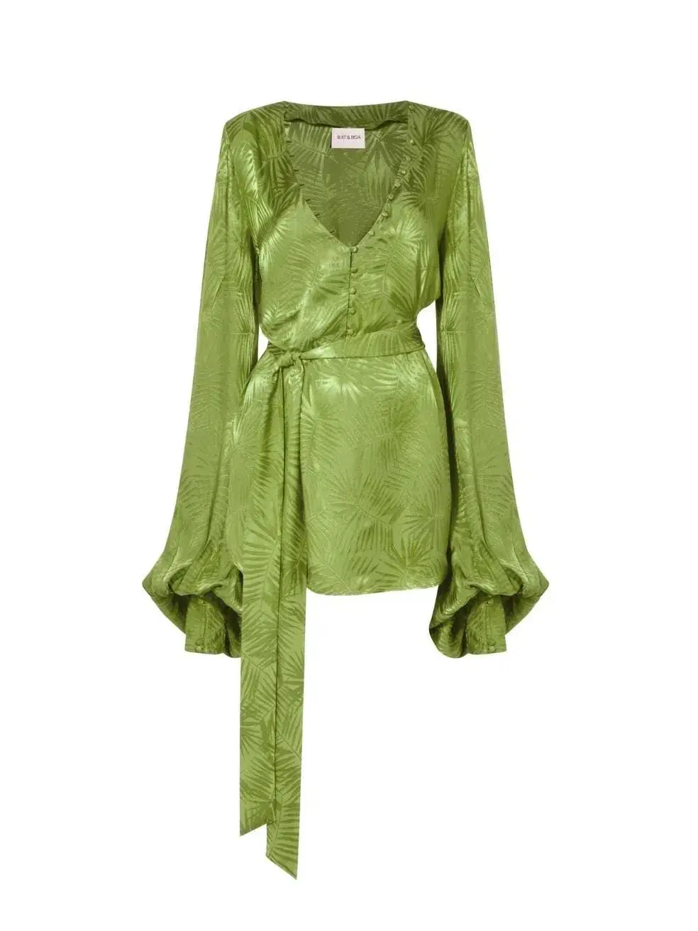 Rat & Boa Harlequin Mini Dress Cypress Green Size M / UK 10 - Image 4