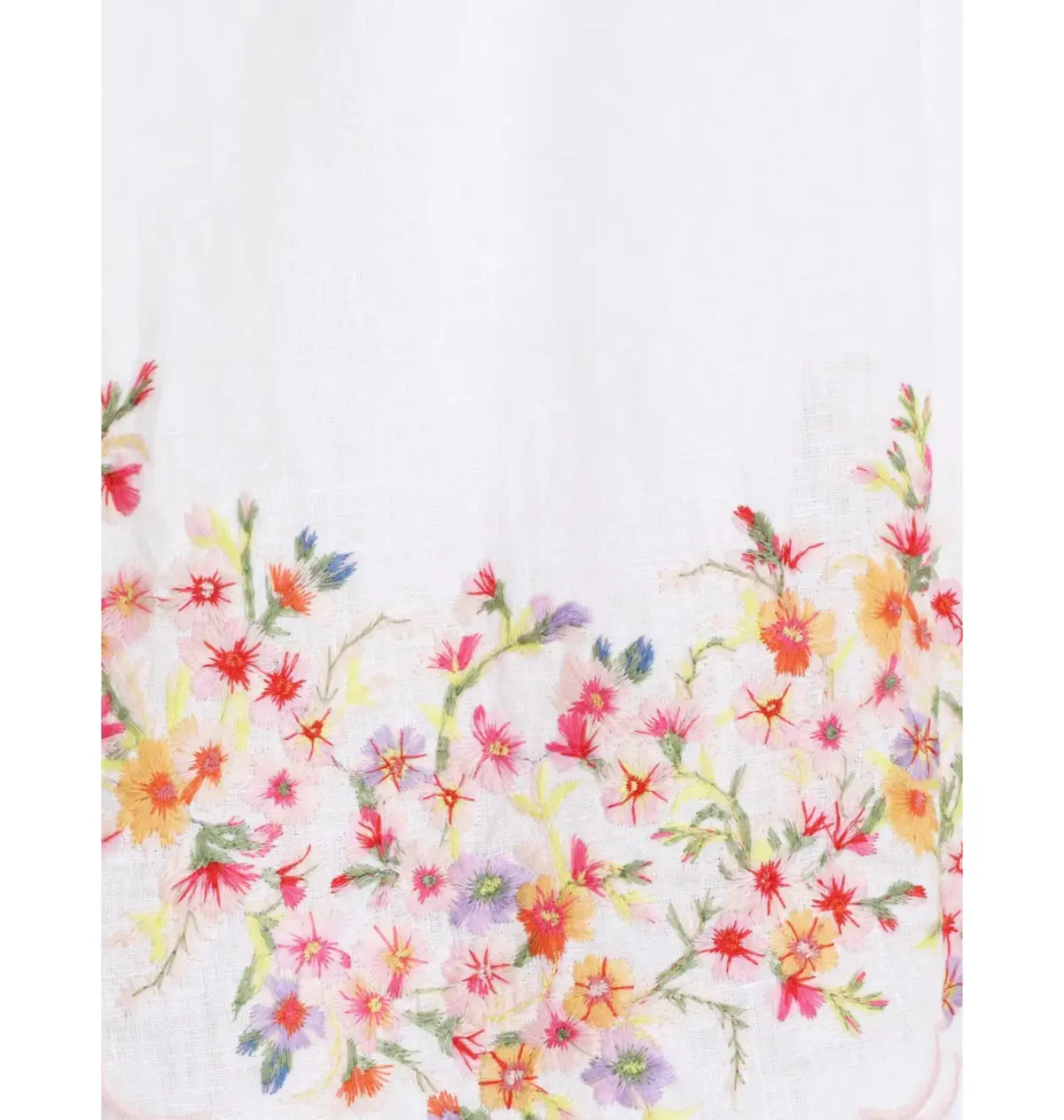 Zimmermann Mae Floral Embroidered Midi Dress White Floral Size 1 / UK 10 - Image 4