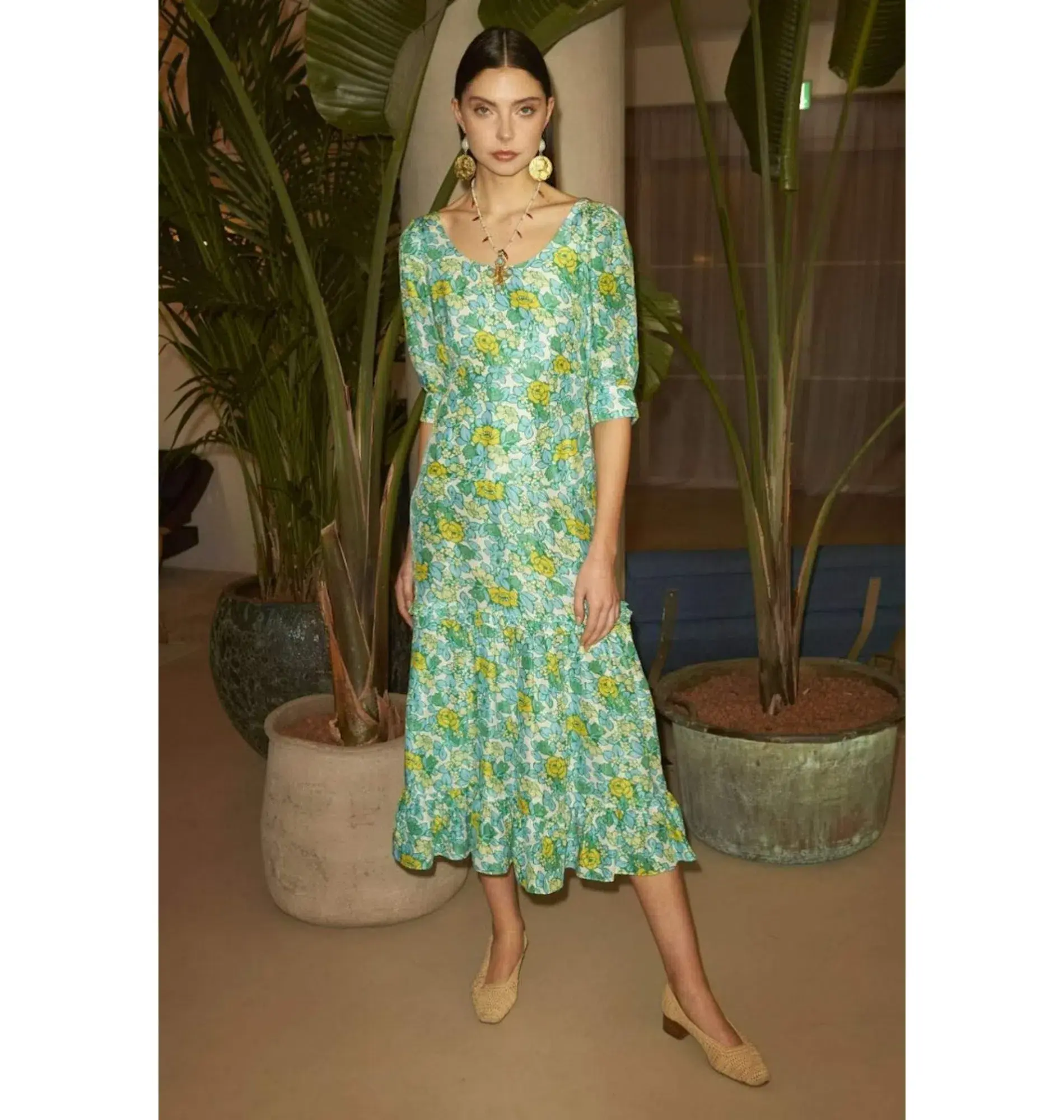 Rixo Kiara Dress Floral Size UK 12 - Image 1
