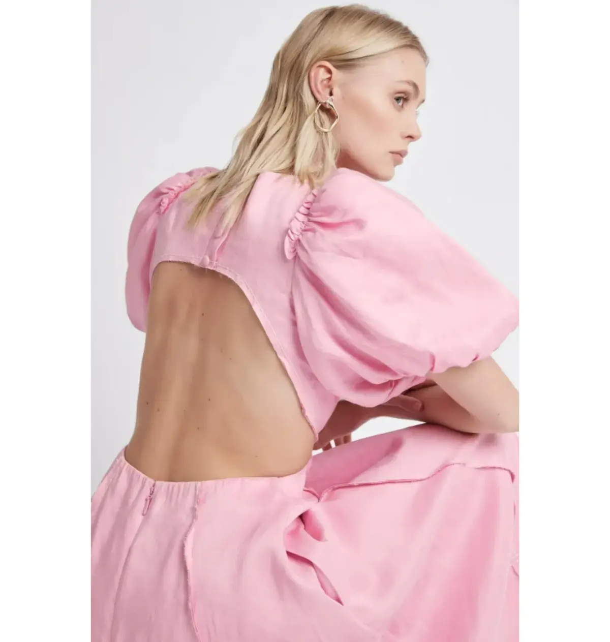 Aje Serendipity Open Back Dress Pink Size UK 12 - Image 3