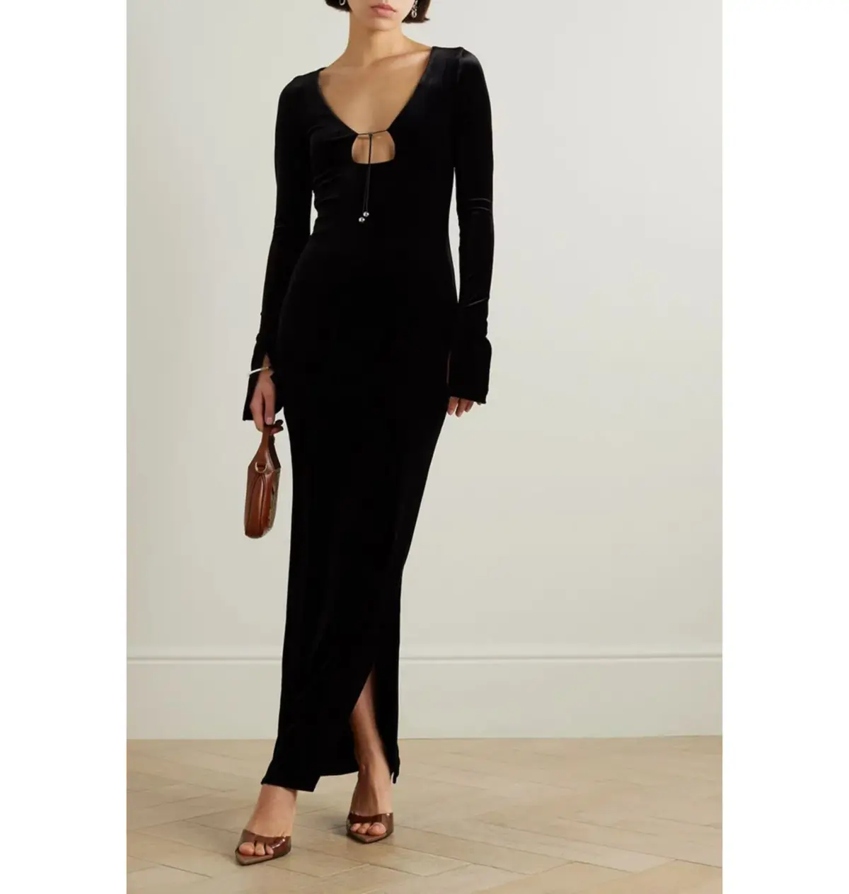 16Arlington Solaria Velvet Gown Black Size UK 10 - Image 1