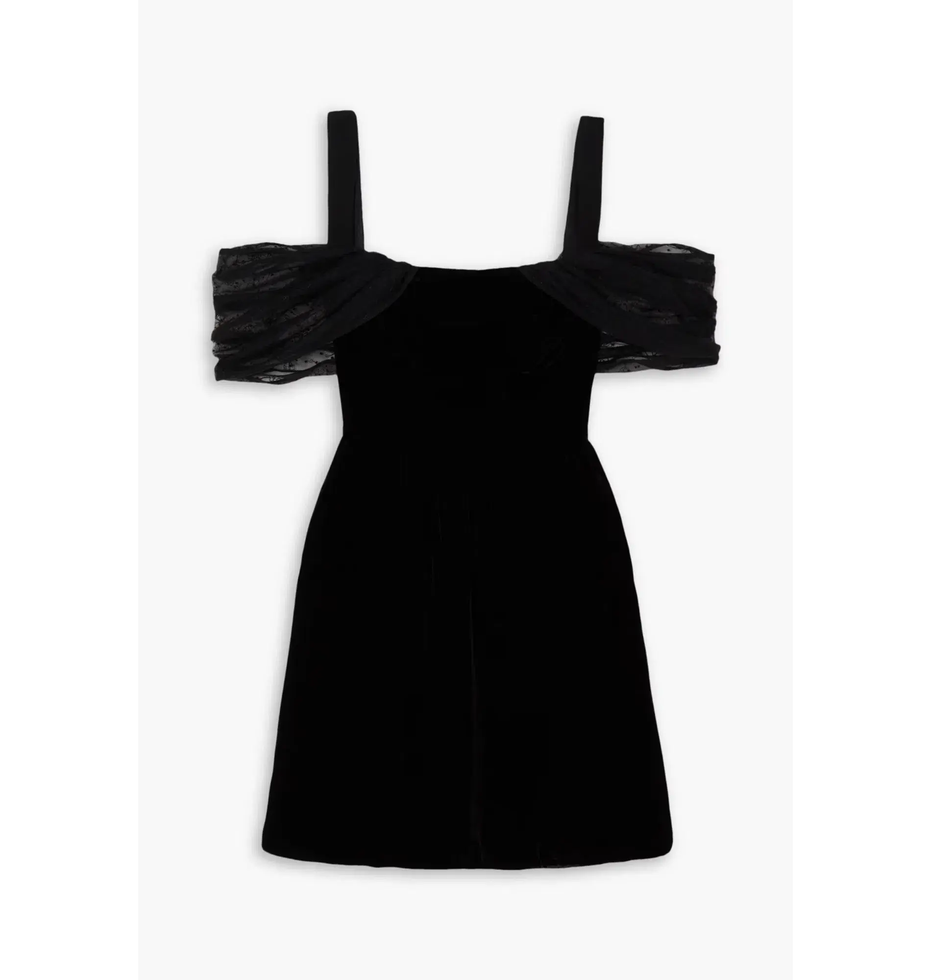 Saloni Rachel Velvet Mini Dress Black Size S / UK 8 - Image 3