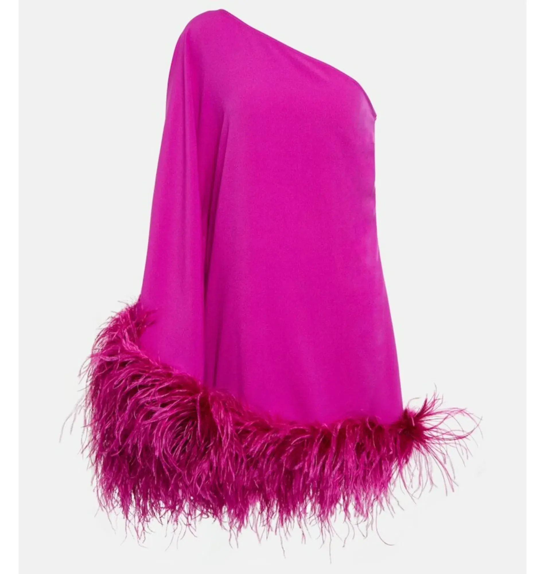Taller Marmo Piccolo Ubud Feather Mini Dress in Pink Size UK 12 - Image 5