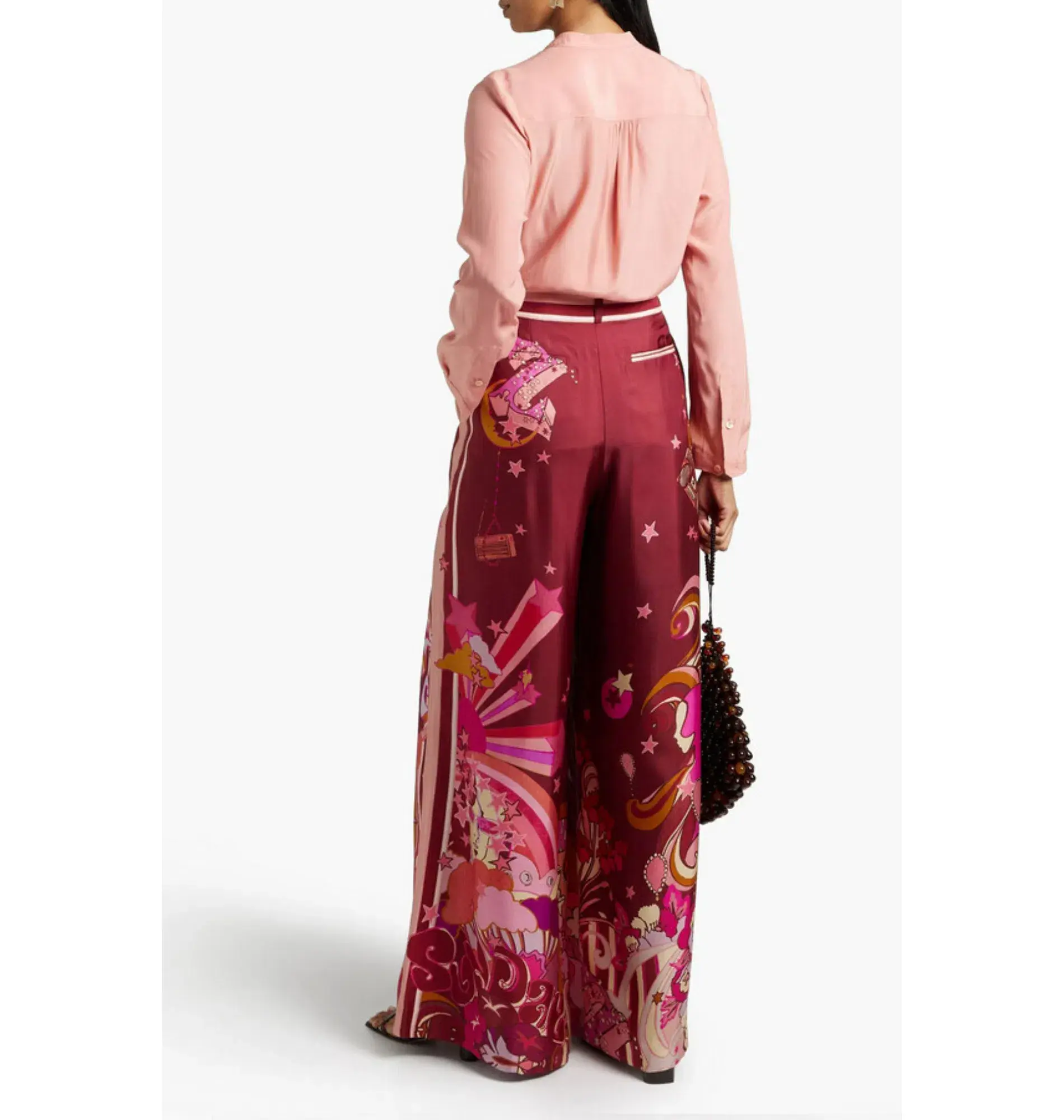 Zimmermann Concert Printed Pants in Plum Collage Size 2 / UK 12 - Image 2