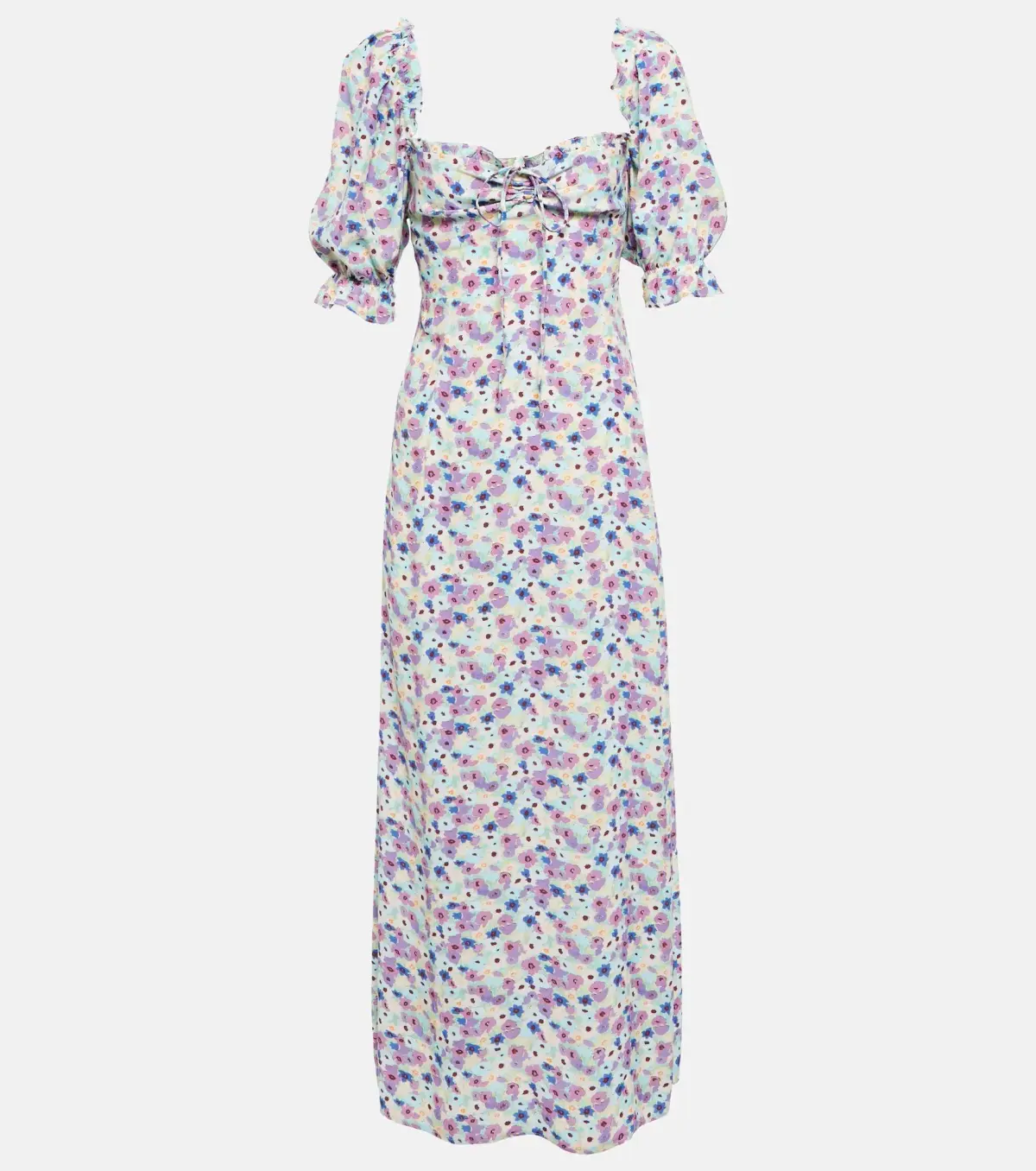 Rixo Montenegro Midi Dress Lilac Ink Floral Size M / UK 12 - Image 5