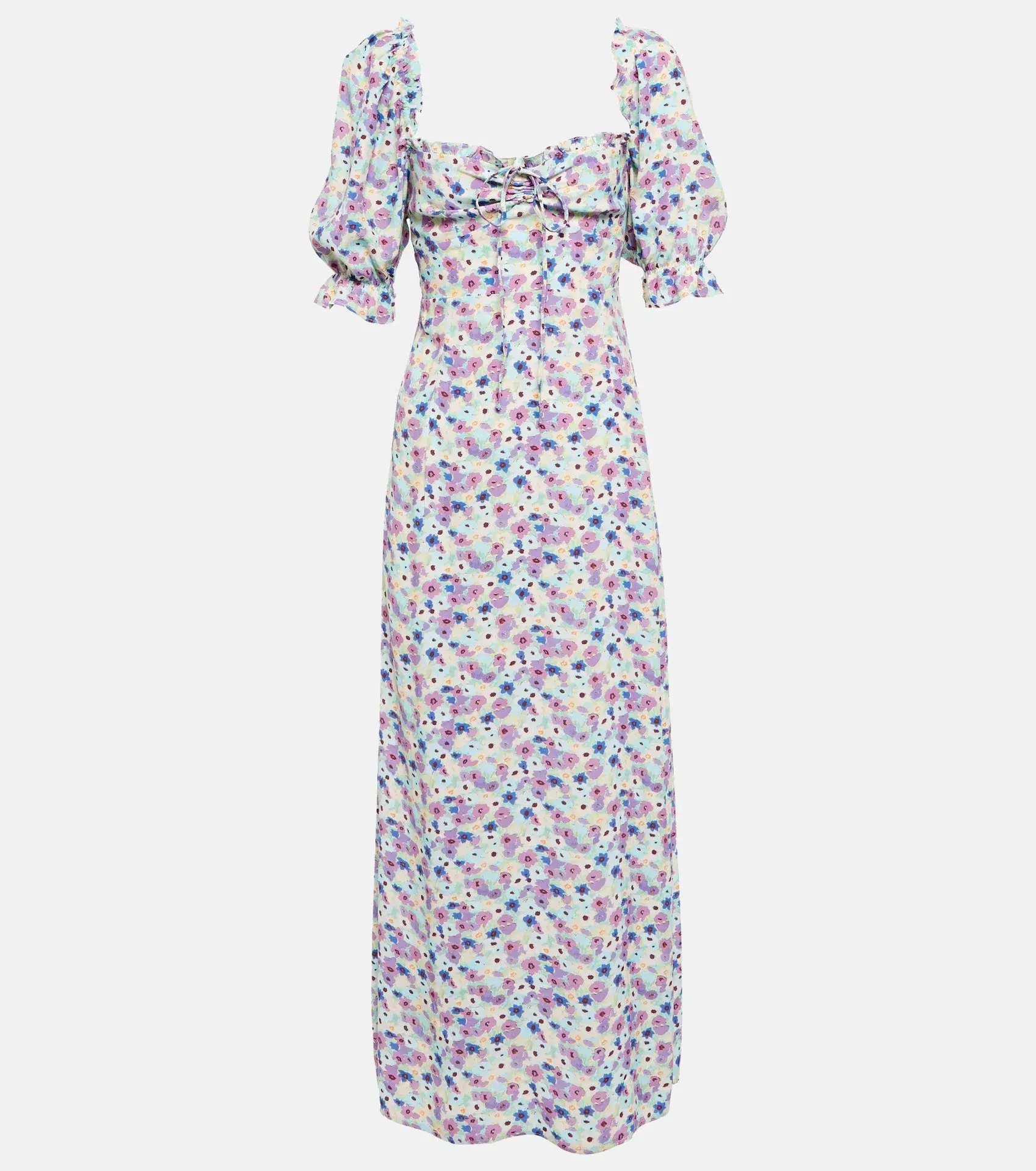 Rixo Montenegro Midi Dress Lilac Ink Floral Size M / UK 12 - Image 5