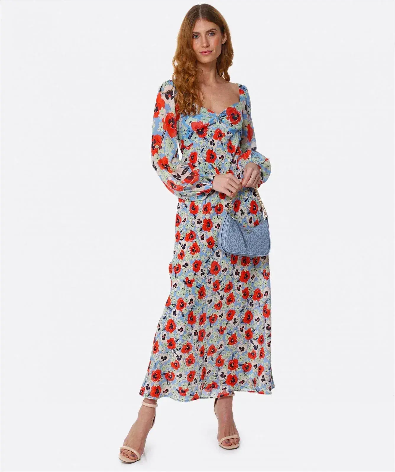 Rixo Gio Pansy Silk Midi Dress Floral Size M / UK 12 - Image 1