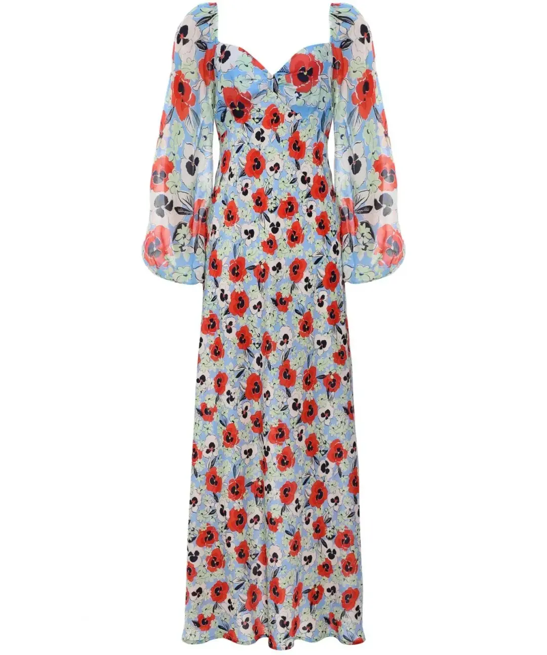 Rixo Gio Pansy Silk Midi Dress Floral Size M / UK 12 for rent on The Volte - main image