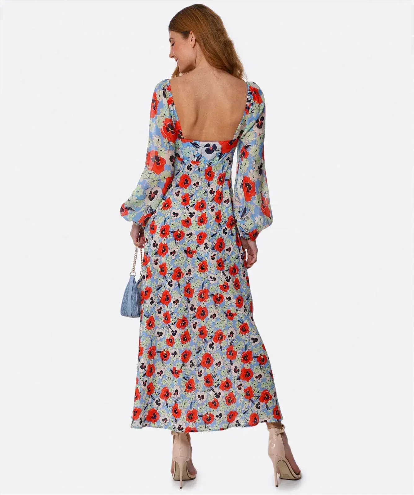 Rixo Gio Pansy Silk Midi Dress Floral Size M / UK 12 - Image 3