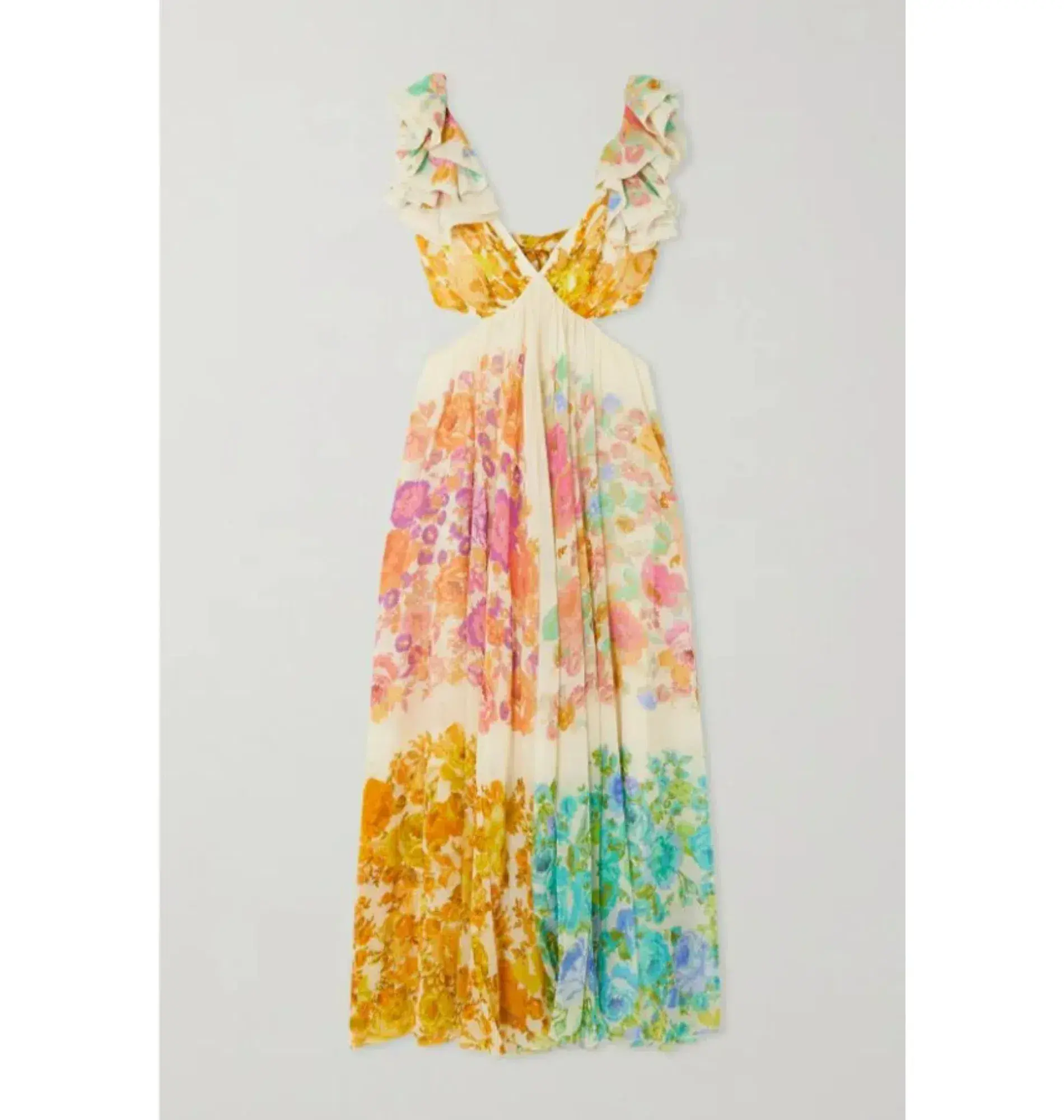 Zimmermann Raie Cut Out Dress Multi Size UK 12 - Image 3