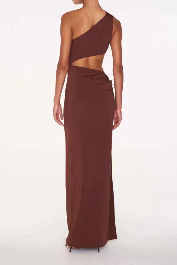 Rat & Boa Isamaya  Maxi Dress Brown Size UK 10 for rent on The Volte - main image